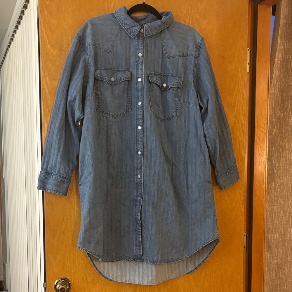 Universal Thread Blue Long Sleeve Denim Dress